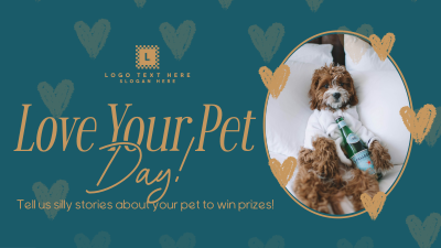 Retro Love Your Pet Day Facebook event cover Image Preview