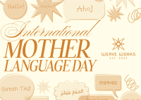 Modern Nostalgia International Mother Language Day Postcard Image Preview