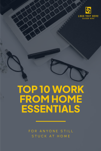 Work From Home Essentials Pinterest Pin Image Preview