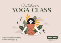 Outdoor Yoga Class Postcard Design