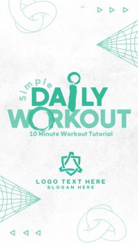 Modern Workout Routine Instagram Story Design