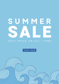 Summer Waves Sale Poster Image Preview