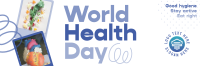 Retro World Health Day Twitter Header Image Preview