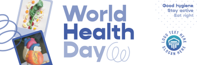 Retro World Health Day Twitter header (cover) Image Preview