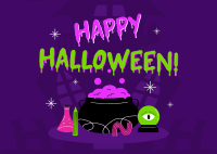 Dripping Halloween Potions Postcard Image Preview
