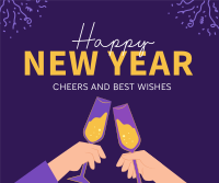 Cheers To New Year Facebook post Image Preview