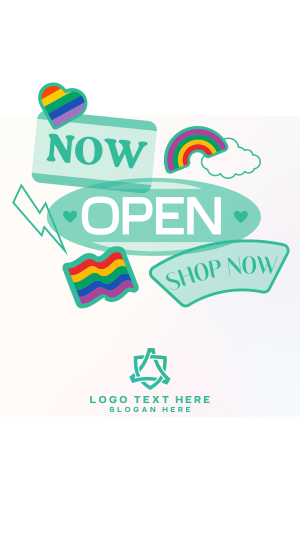 Sticker Now Open Facebook story Image Preview