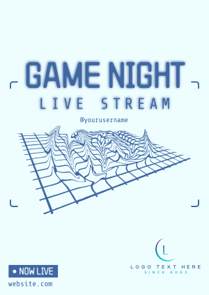 3D Game Night Poster Image Preview