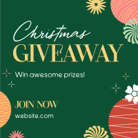 Abstract Christmas Giveaway Instagram Post Image Preview