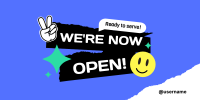 We're Open Stickers Twitter post Image Preview