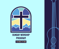 Sunday Worship Program Facebook Post Design