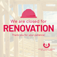 Closed for Renovation Instagram post Image Preview