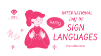 Universal Language of Signs Facebook Event Cover Design