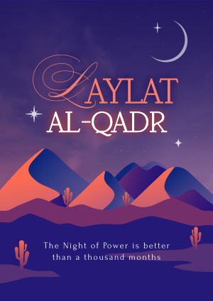 Laylat al-Qadr Desert Flyer Image Preview