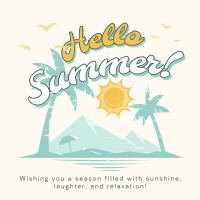 Vintage Summer Greeting Instagram post Image Preview