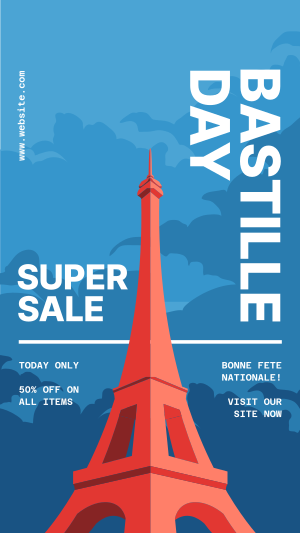 Bastille Day Sale Instagram story Image Preview