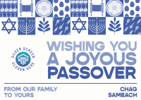 Abstract Geometric Passover Postcard Image Preview