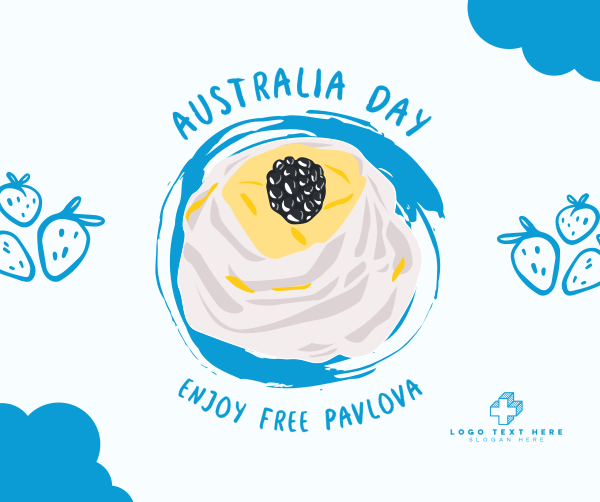 Australia Day Pavlova Facebook Post Design Image Preview