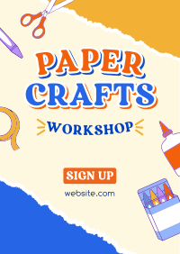 Kids Paper Crafts Flyer Design