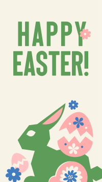 Floral Easter Bunny  YouTube Short Design