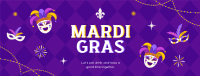 Mardi Gras Masquerade Facebook cover Image Preview