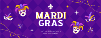 Mardi Gras Masquerade Facebook Cover Design