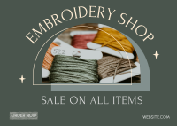 Embroidery Materials Postcard Design