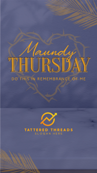 Minimalist Maundy Thursday TikTok Video Image Preview