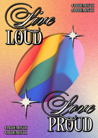 Retro Pride Month Flyer Image Preview