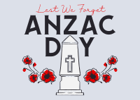 Remembering Anzac Day Postcard Design