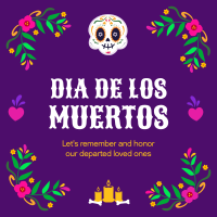 Floral Dia De Los Muertos Instagram Post Design