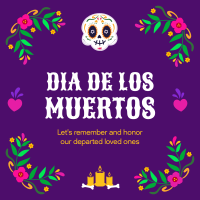 Floral Dia De Los Muertos Instagram post Image Preview