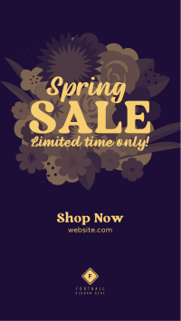 Spring Sale bouquet Instagram Story Design