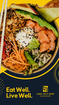 Healthy Food Sushi Bowl Instagram Story Image Preview