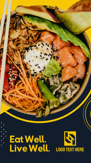 Healthy Food Sushi Bowl Instagram Story Image Preview