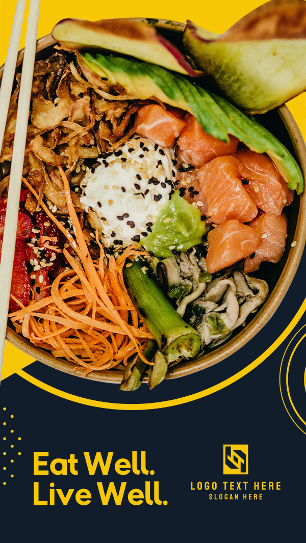 Healthy Food Sushi Bowl Instagram Story Design Image Preview