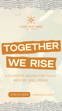 Mental Health Support Group YouTube Short Design