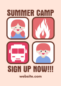 Summer Camp Registration Poster Image Preview