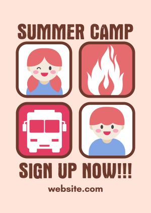 Summer Camp Registration Poster Image Preview