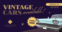 Vintage Cars Available Facebook Ad Design