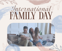 Floral Family Day Facebook Post Design