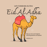 Eid Al Adha Camel Instagram post Image Preview