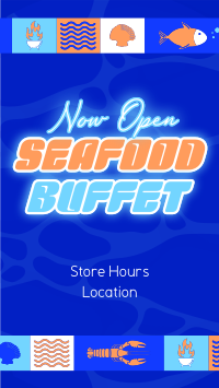 Quirky Seafood Grill Facebook Story Design