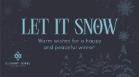 Minimalist Snow Greeting Facebook Event Cover Image Preview