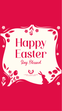 Blessed Easter Greeting Instagram Reel Design