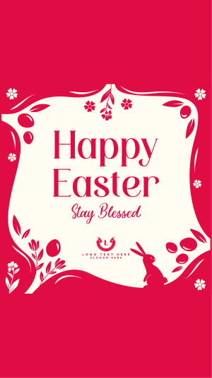 Blessed Easter Greeting Instagram reel Image Preview