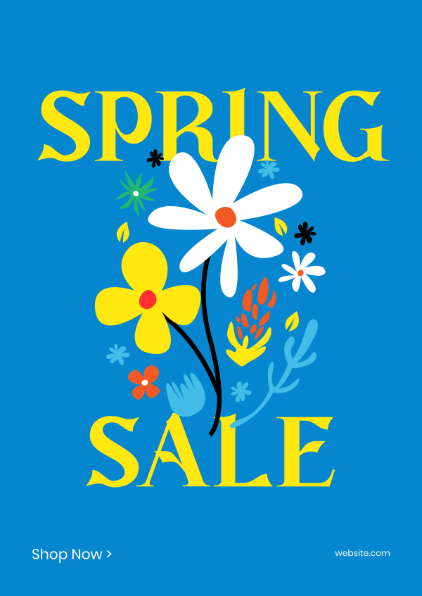 Flower Spring Sale Poster Design Image Preview