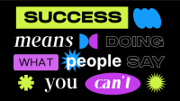 Quirky Success Quote Facebook event cover Image Preview