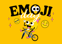 Happy Emoji Postcard Design
