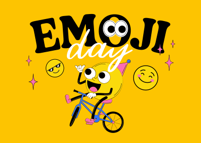 Happy Emoji Postcard Image Preview
